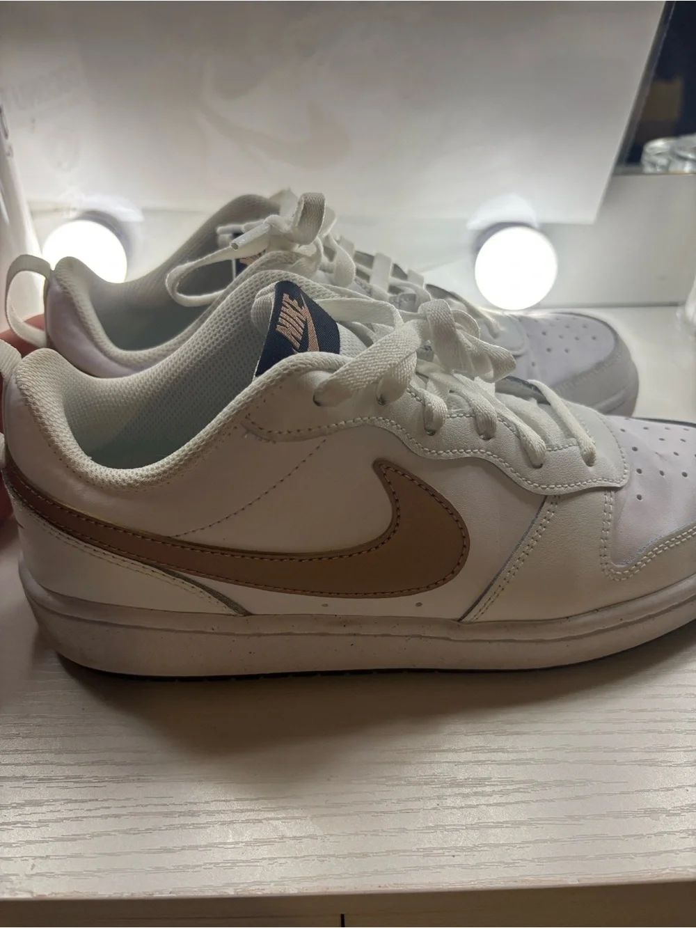 Nike Court Borough Low 2 GS White Bronze 7 youth or 8 1/2 women’s